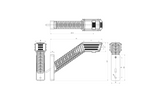 WAŚ 2552L W297.5.1 SPOT LED vänster markeringsljus på lång arm