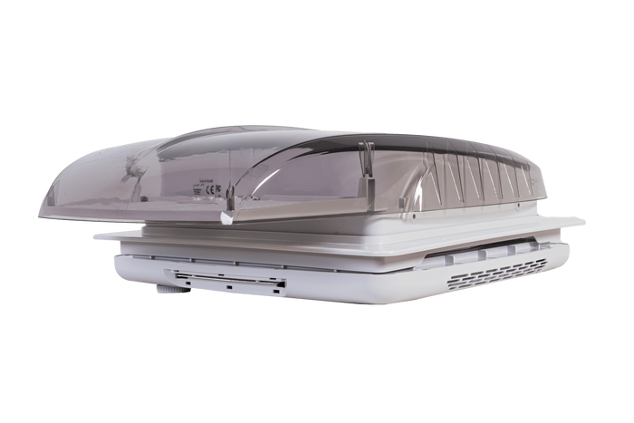 Automatisk takfläkt PUNDMANN PLUS FLÄKT för husbil med belysning, rullgardin 400×400 mm