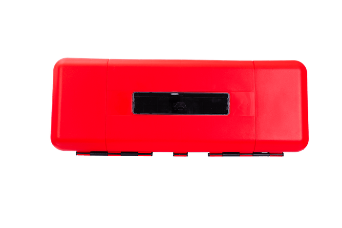 Brandsläckarlåda 9/12kg DAKEN 82190 REGON 865x335x240mm röd