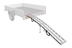UNITRAILER ALR003 hopfällbar ramp aluminiumramp för släpvagn 221cm 340kg med rem och stöd