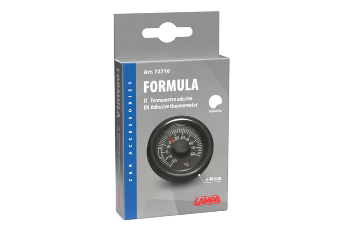Intern analog termometer LAMPA 72710 självhäftande diameter 48 mm