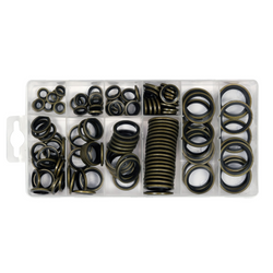 Set med metall-gummibrickor YATO YT-068582 blandade storlekar 150 delar