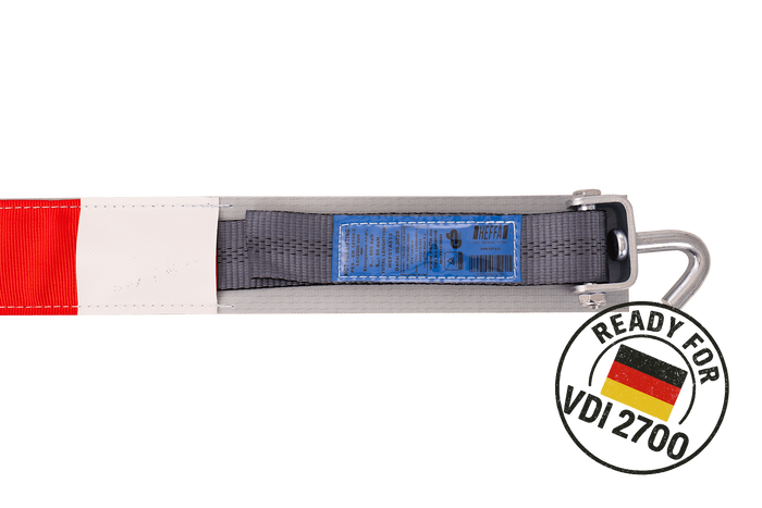HEFFA CARLINE 130 bärgningsbilstransportband hjulsäkringsband 5m/50mm/5t VDI 2700