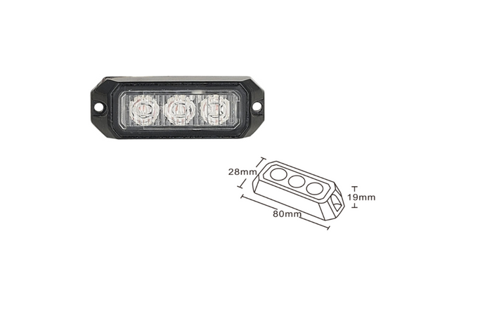 KAMAR LW0023-1 LED-varningslampa, 2 blinkande lägen
