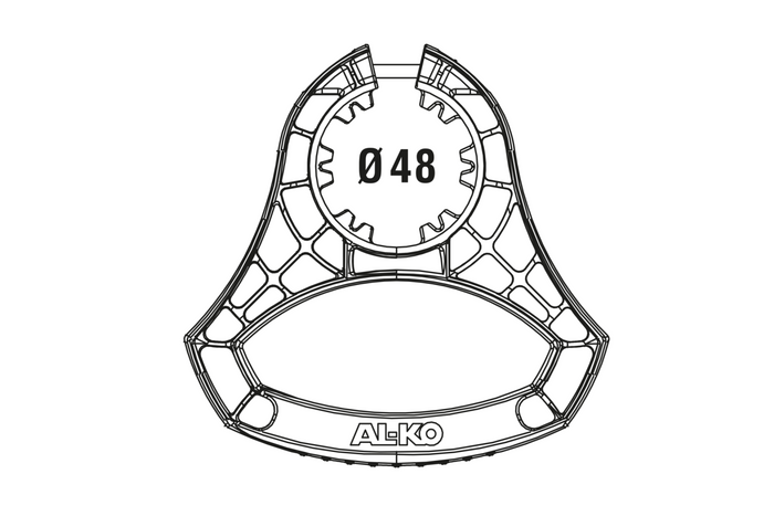 AL-KO 1931978 manövreringshandtag för 48 mm stödhjul