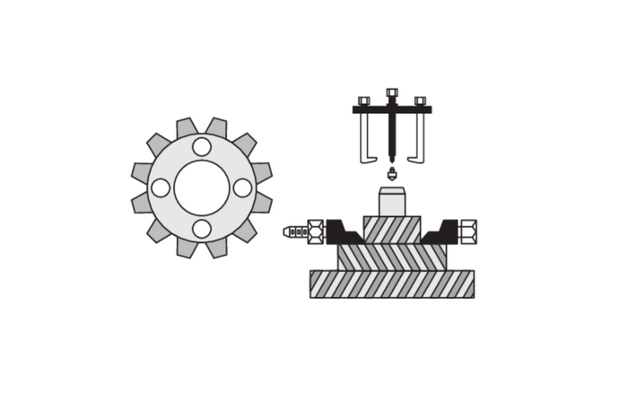 YATO YT-06412 avdragar- och separatorset 14 delar