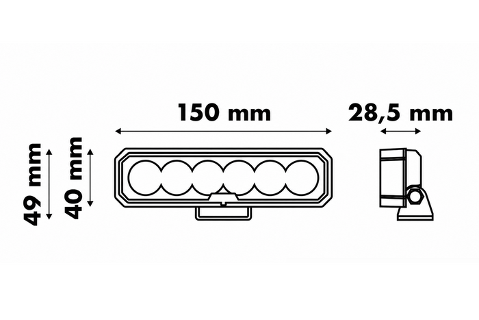 LED-arbetslampa reflektor LAYTZ LY7301 24xLED 2400lm rektangulär
