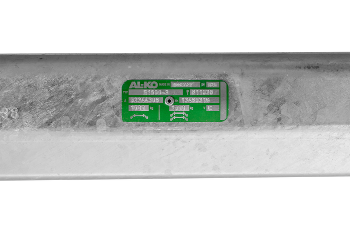 AL-KO COMPACT bromsad axel för släp / dragbil 1500kg 1600mm 2050mm 5x112